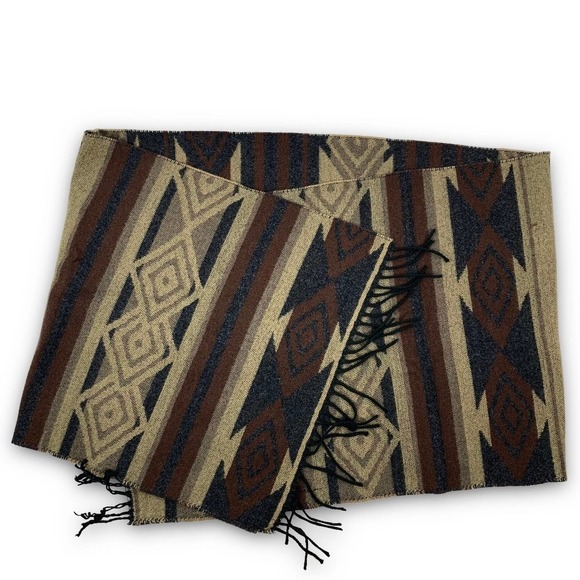 Vintage Italian designer chevron western cowboy print scarf - Picture 4 of 11